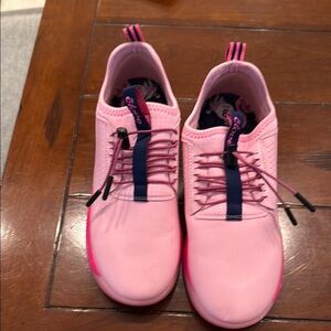 CLOVE Pink Supercush Athletic Waterproof Shoes with Navy Accents!